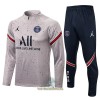 Paris Saint-Germain Trainings Sweatshirt Pak Quarter-zip 2021-22 Grijze - Heren